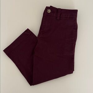 Ralph Lauren - Baby Boy Burgundy Straight Fit Flex Abrasion Twill Pants Size 24M